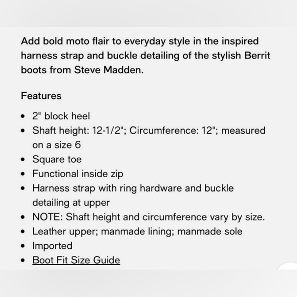 ♣️NWT Steve Madden Black Genuine Leather Harness Moto Boots - Picture 4 of 15